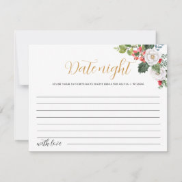 Tarjeta Festiva Navidades Winter Date Night Ideas Game Card