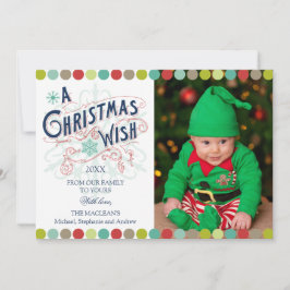 Tarjeta Festiva Navidades Wish Holiday Photo