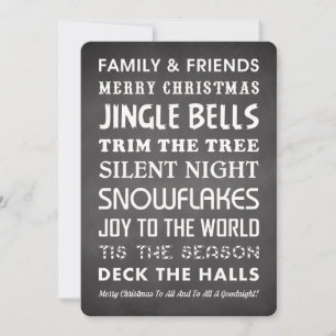 TARJETA FESTIVA NAVIDADES WORD ART