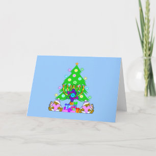 Tarjeta Festiva Navidades y Hanukkah juntos