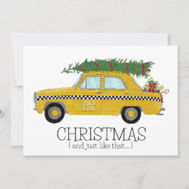 Tarjeta Festiva Navidades... y igual que ese taxi de Nueva York