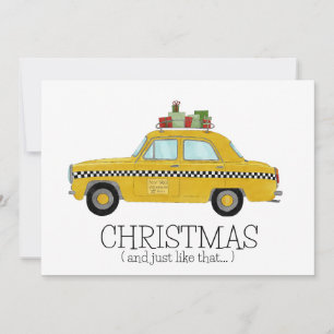 Tarjeta Festiva Navidades... y igual que ese taxi de Nueva York