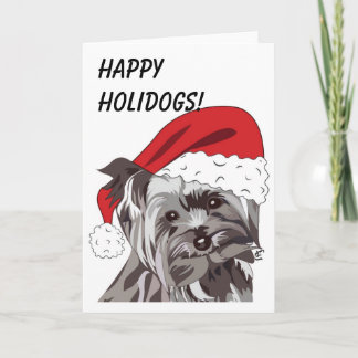 Tarjeta Festiva Navidades Yorkie