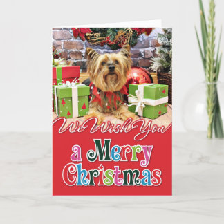 Tarjeta Festiva Navidades - Yorkie - Chloe