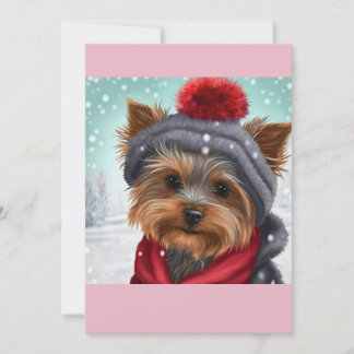 Tarjeta Festiva Navidades Yorkshire Terrier Gift T-Shirt