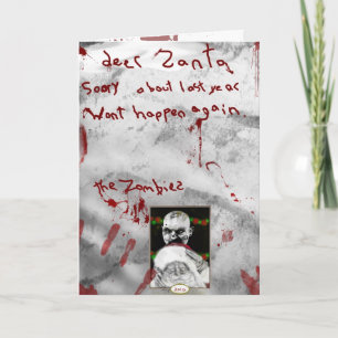 Tarjeta Festiva navidades zombi