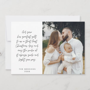 Tarjeta Festiva Navideño Religioso, Feliz Navidad, Foto de Familia