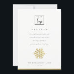 TARJETA FESTIVA NAVY FAUX GOLD SNOWFLAKE LIGHT STRINGS BLESSED<br><div class="desc">For any further customisation or any other matching items,  please feel free to contact me at yellowfebstudio@gmail.com</div>