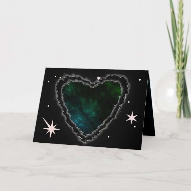 Tarjeta Festiva Nebula Heart Sci Fi Valentine Love Romance Card (Anverso)