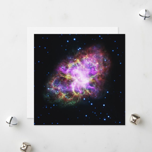 Tarjeta Festiva Nebulosa de cangrejo Supernova Compuesto de hubble (Anverso/Reverso In Situ)