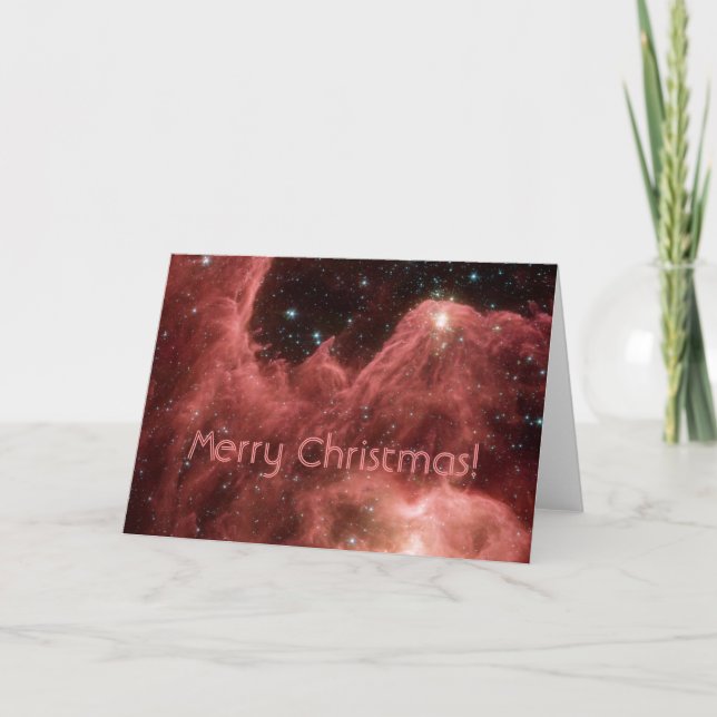 Tarjeta Festiva ¡Nebulosa de Eagle, Felices Navidad! (Anverso)