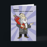 Tarjeta Festiva ¿Necesito una razón?<br><div class="desc">Envía a tus amigos y a tu familia saludos Hanukkah con las sabias reflexiones del rabino Moshe.</div>
