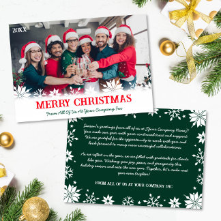 Tarjeta Festiva Negocios corporativos Fotos navideñas