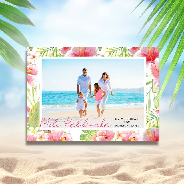 Tarjeta Festiva Negocios tropicales Mele Kalikimaka (Subido por el creador)
