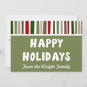 Tarjeta Festiva Negrita Navidades Felices Personalizadas