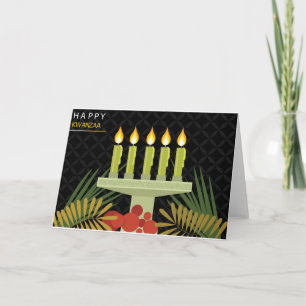 Tarjeta Festiva negro feliz kwanzaa