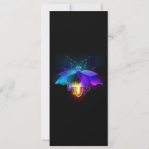 Tarjeta Festiva Neon Firefly en negro