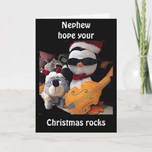 TARJETA FESTIVA NEPHEH-H0PE Y0UR CHRITMAS "R0CKS"