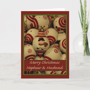 Tarjeta Festiva nephew and husband Merry Christmas card