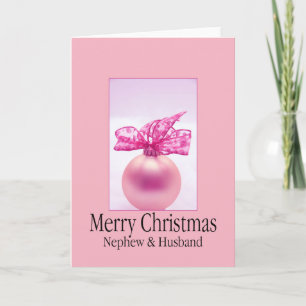 Tarjeta Festiva nephew and husband Merry Christmas card