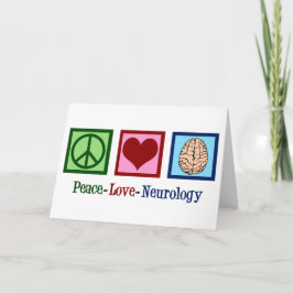 Tarjeta Festiva Neurología de amor por la paz