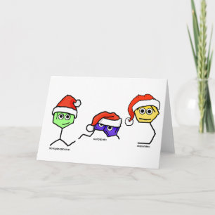Tarjeta Festiva Neurotransmisores en Santa Hats