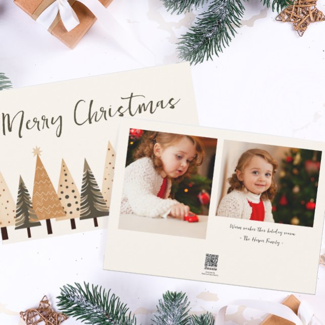 Tarjeta Festiva Neutral de los bosques de invierno Dos Navidades d (Subido por el creador)