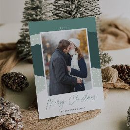 Tarjeta Festiva Nevada | Navidades de fotos verticales de bloques