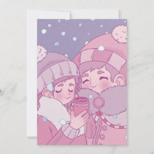 Tarjeta Festiva Nevada Temprana de Invierno