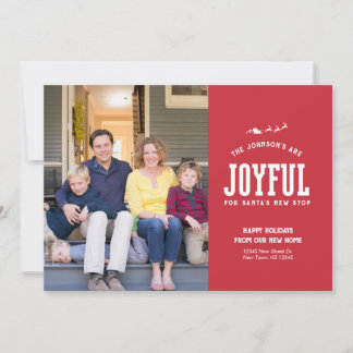 Tarjeta Festiva New Home Christmas Photo Card Moving Announcement