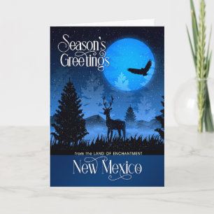 Tarjeta Festiva New Mexico Season's Greetings Land of Enchantment