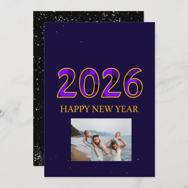 Tarjeta Festiva New year  (Anverso / Reverso)