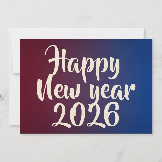 Tarjeta Festiva New year card about greeting  (Anverso)