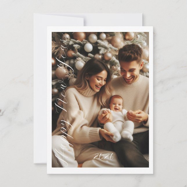 Tarjeta Festiva New Year Celebration Card | Family Card (Anverso)