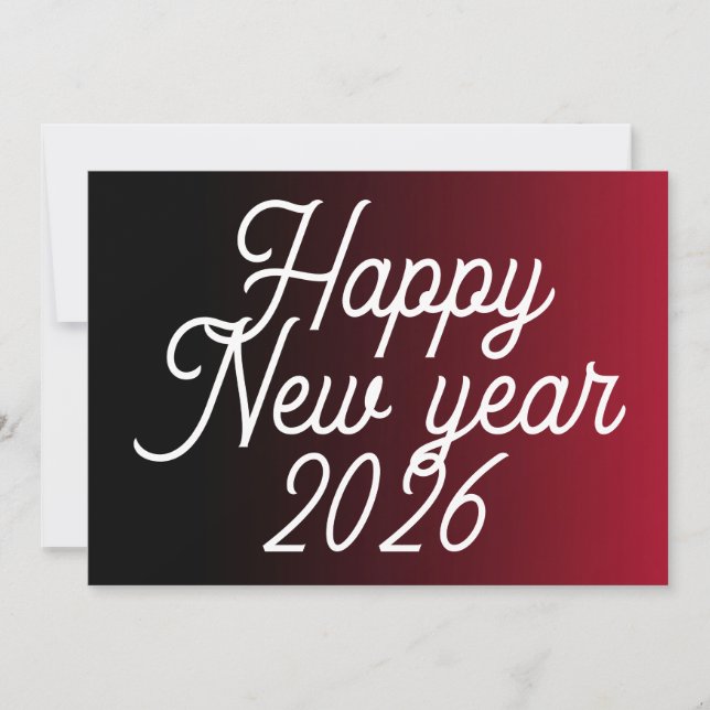 Tarjeta Festiva New year greeting card beautiful  (Anverso)