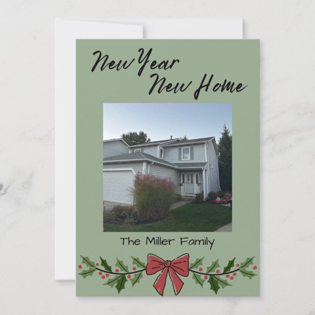 Tarjeta Festiva New Year New Home Christmas Card (Anverso)