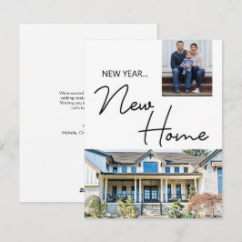 Tarjeta Festiva New Year New Home Moving Announcement photos