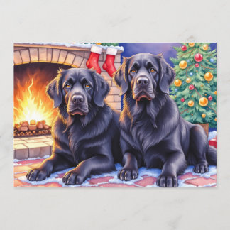 Tarjeta Festiva Newfoundlander Christmas Card