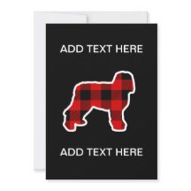 Newfypoo Perro Cuadro de Leñador Rojo