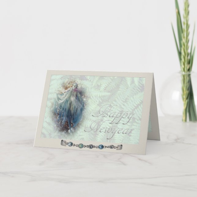 Tarjeta Festiva Newyear feliz (Anverso)