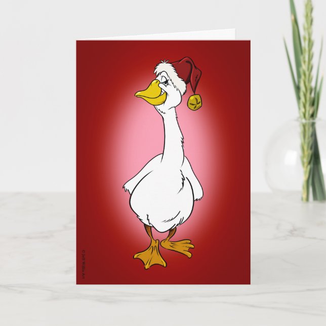 Tarjeta Festiva Nice Christmas Goose (Anverso)