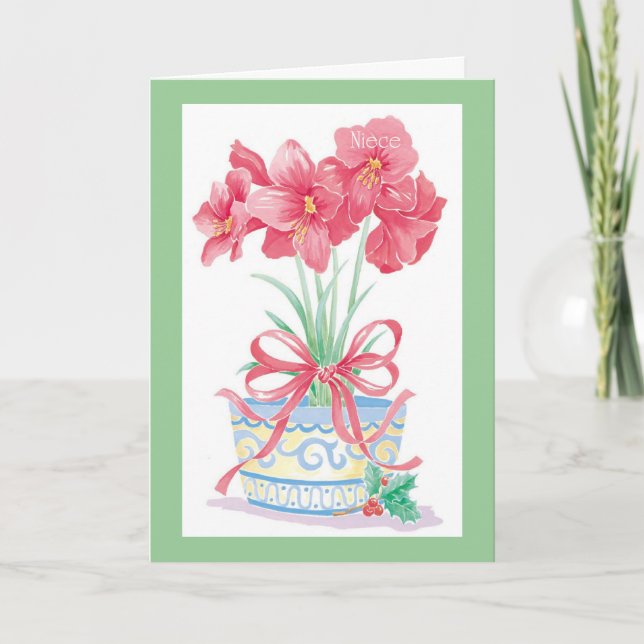 Tarjeta Festiva Niece (Anverso)