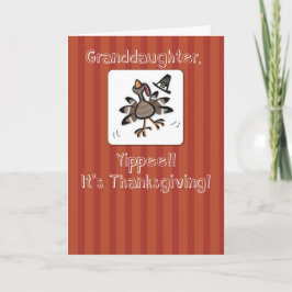 Tarjeta Festiva Nieta, Acción de Gracias Turquía, religión