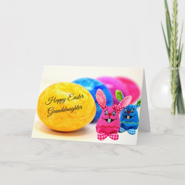 Tarjeta Festiva Nieta feliz de Pascua (Anverso)