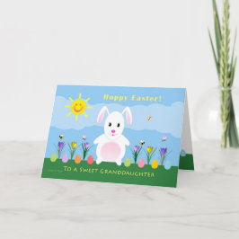 Tarjeta Festiva Nieta Pascua de lúpulo - conejito de pascua