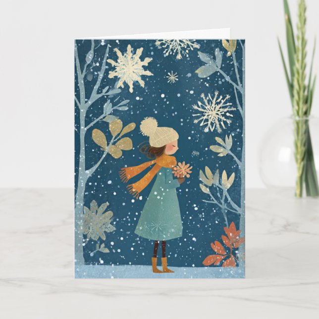 Tarjeta Festiva Nieve (Anverso)