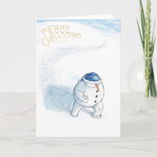 Tarjeta Festiva Nieve amarilla