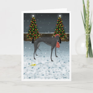 Tarjeta Festiva Nieve amarilla