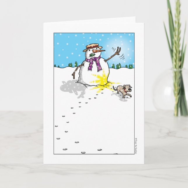 Tarjeta Festiva ¡Nieve amarilla! (Anverso)