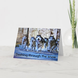 TARJETA FESTIVA NIEVE DE HIDROMASAJE DE PERRO PARA NAVIDADES